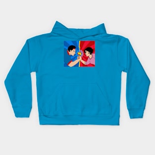 Funny Colorful Arm Wrestling Kids Hoodie